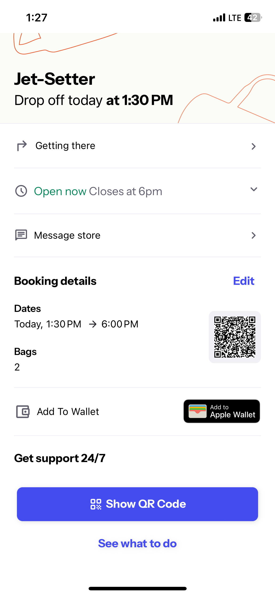 Bounce luggage storage app