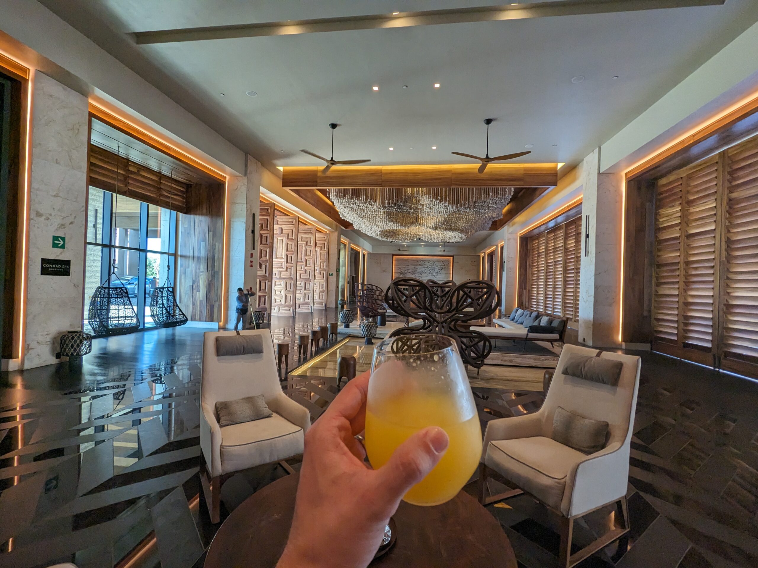 Conrad Tulum welcome drink