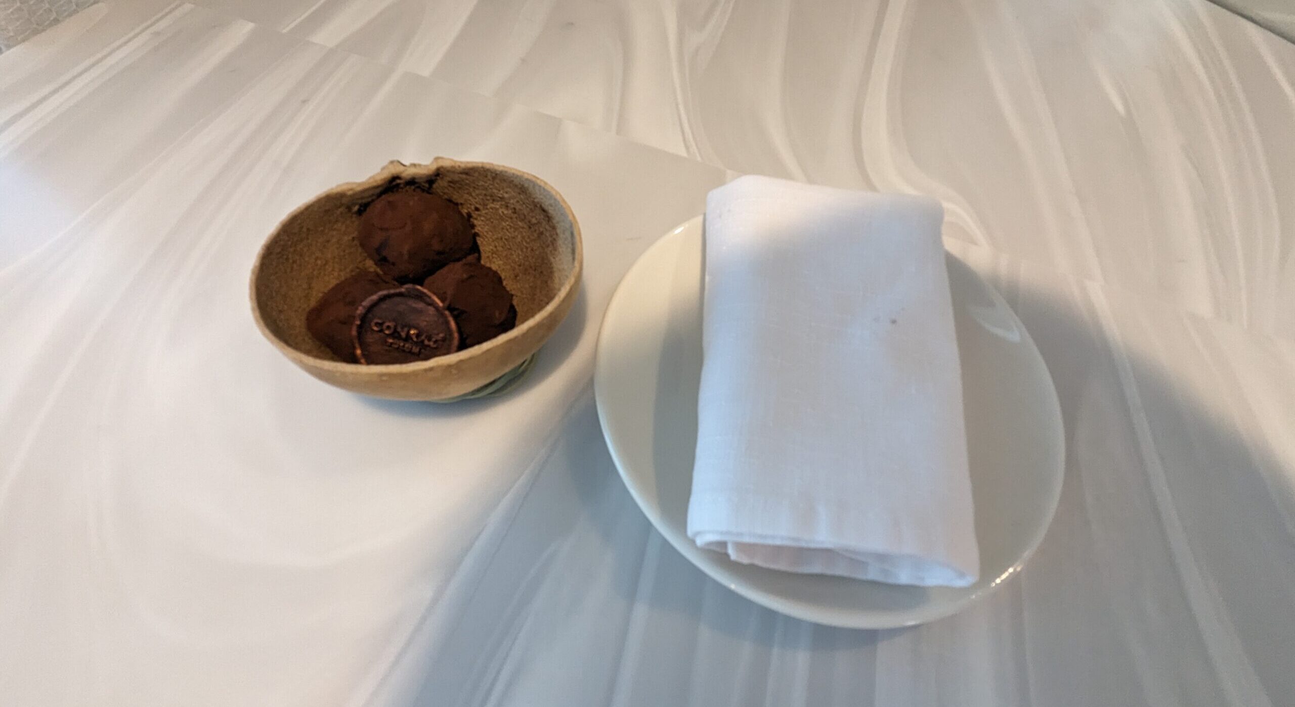 Conrad Tulum chocolate welcome gift