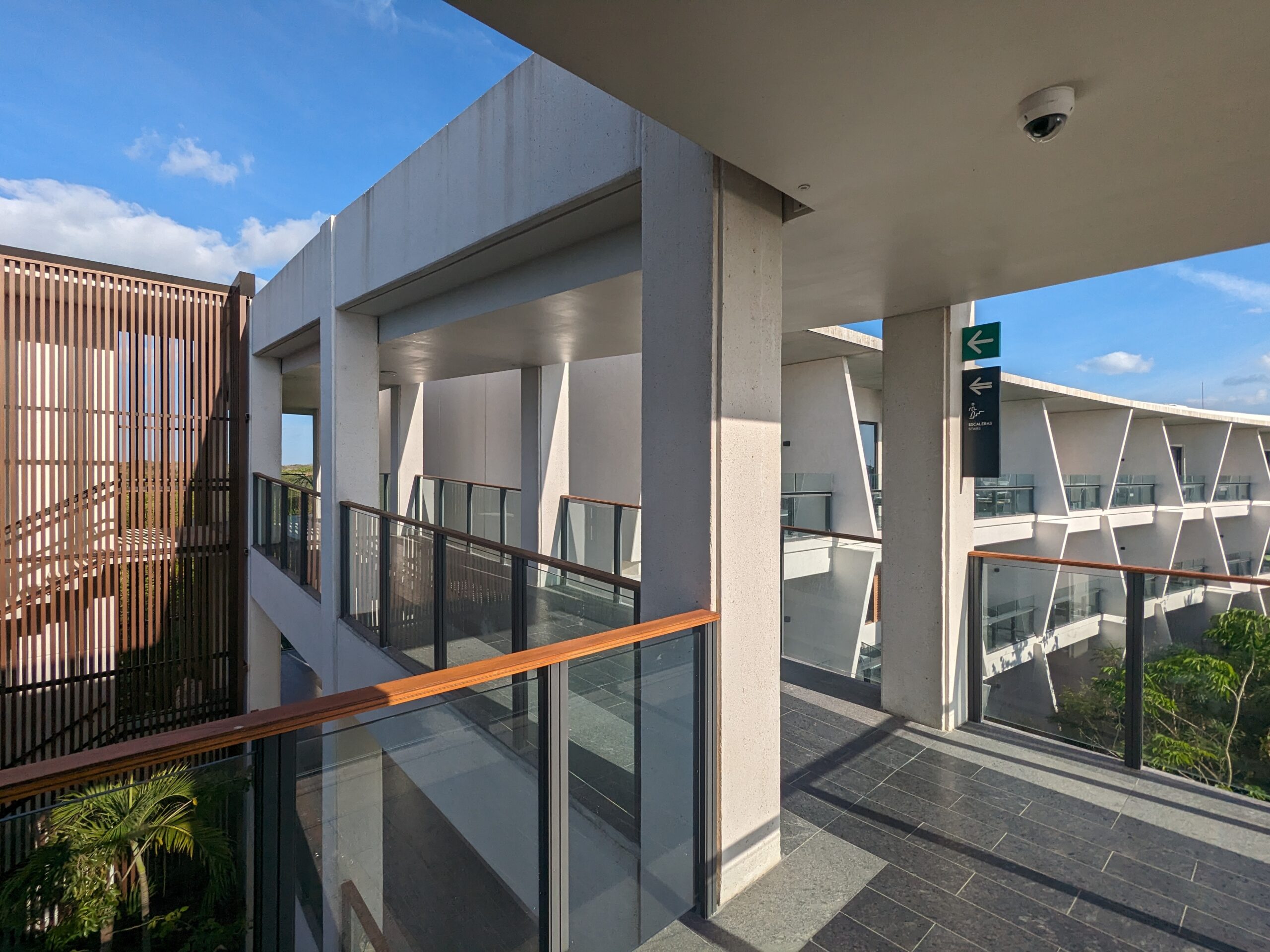 Conrad Tulum exterior hallway
