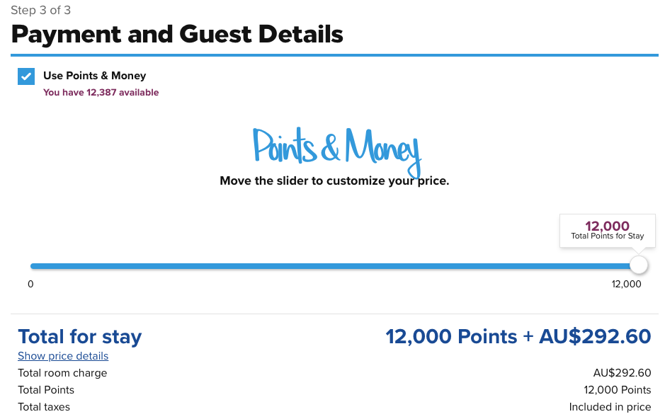 Hilton Booking Checkout