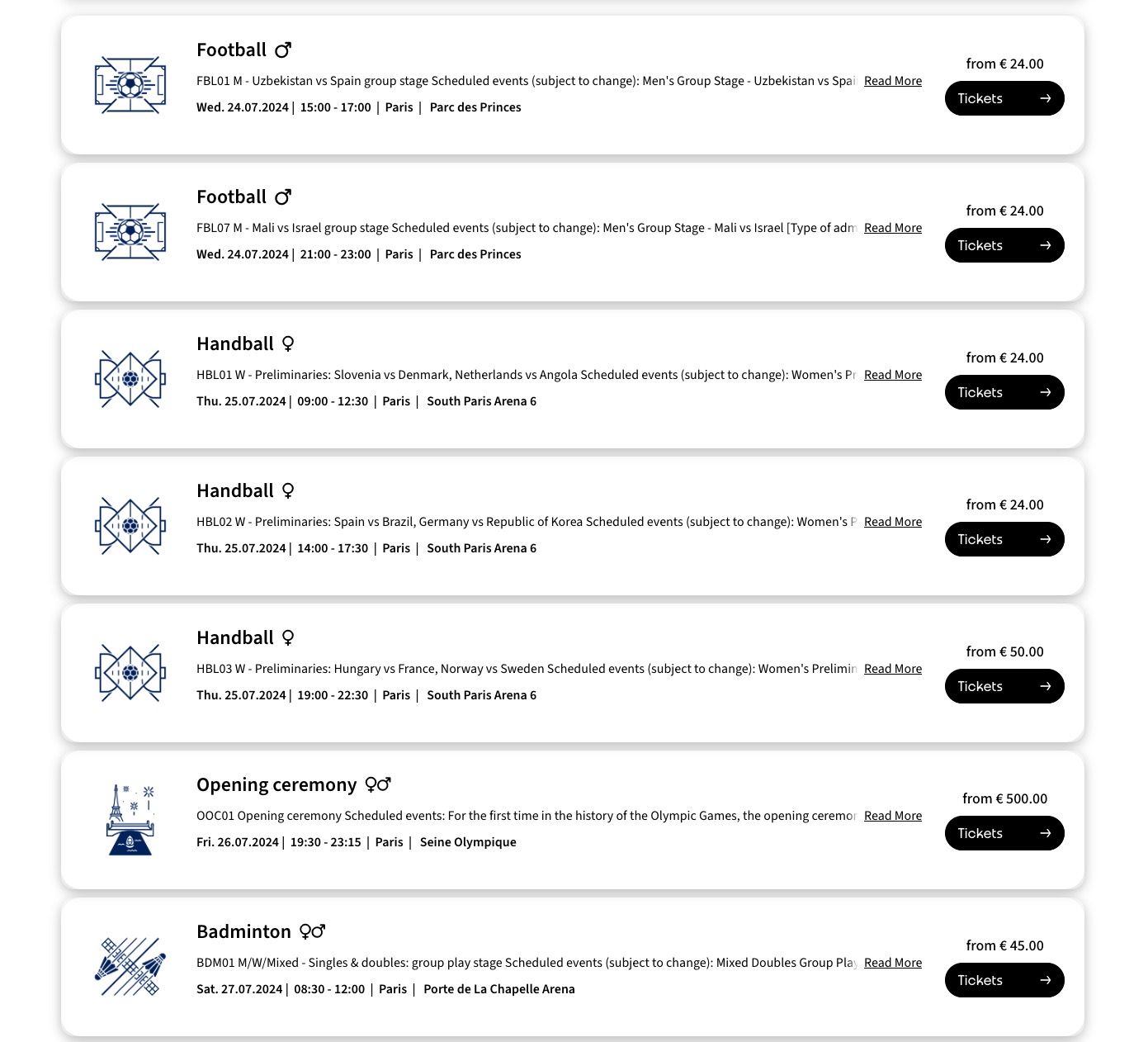 Cheap tickets to the Olympics