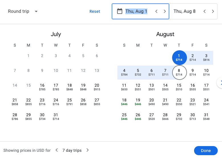Delta economy roundtrip calendar Paris olympics