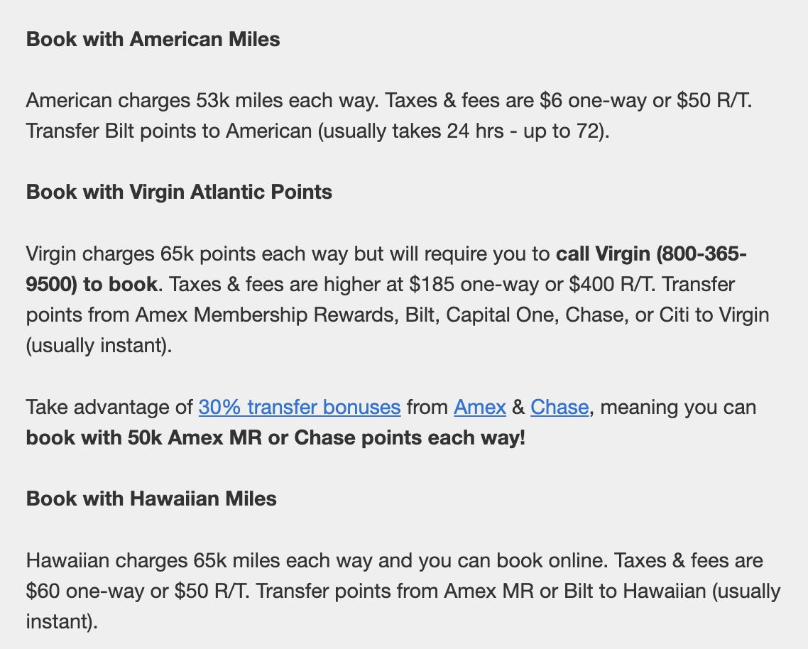 Hawaiian business class