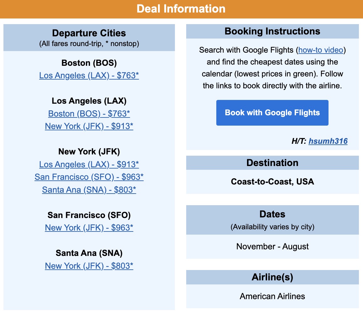 AA biz class transcon