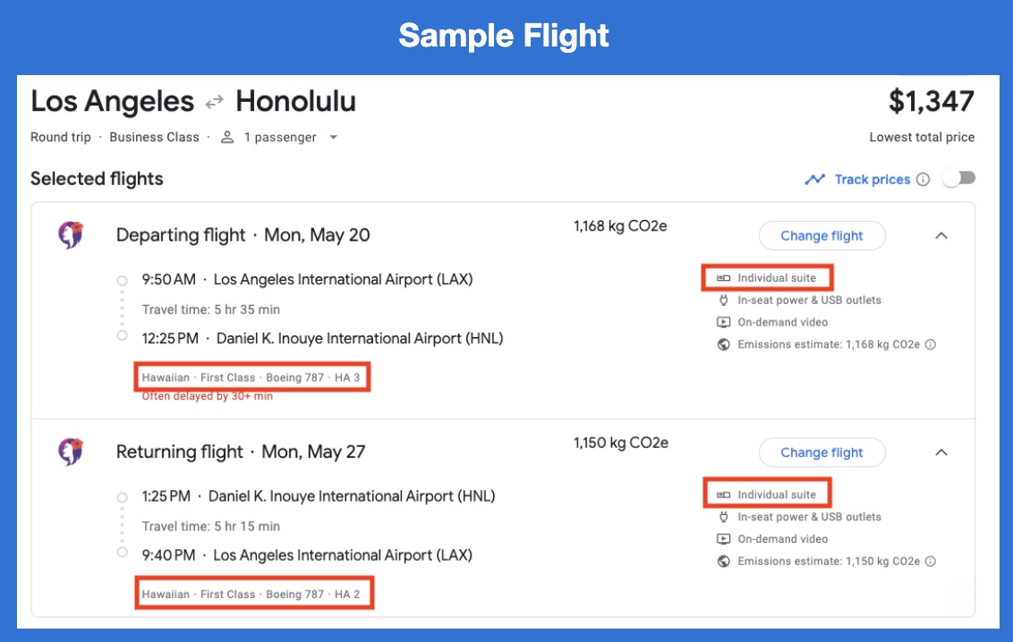 Hawaiian First Class