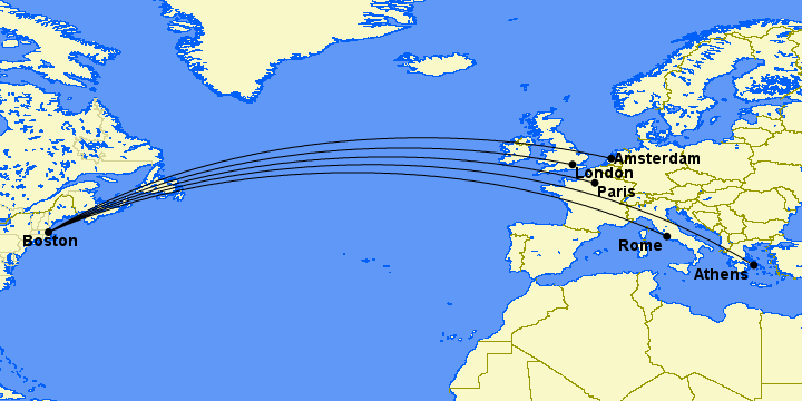 All the Routes Where You Can Fly Delta One Suites 26 boston delta route map