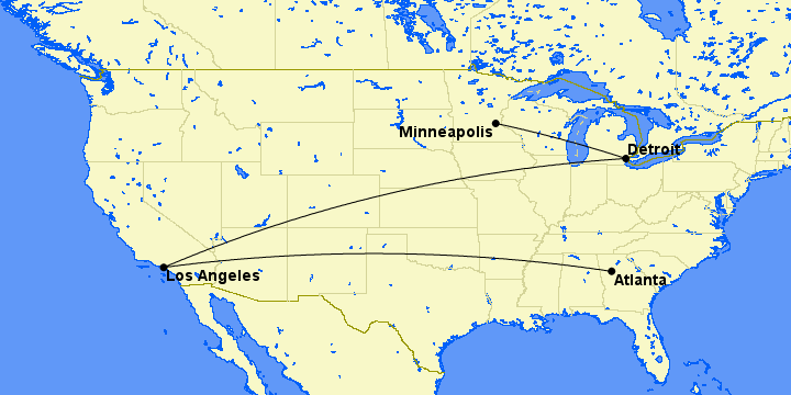 All the Routes Where You Can Fly Delta One Suites 21 map of domestic delta one suite routes