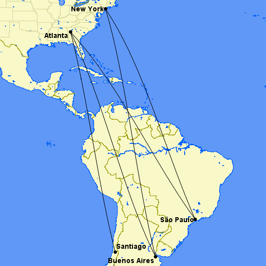 All the Routes Where You Can Fly Delta One Suites 23 delta one suites routes south america