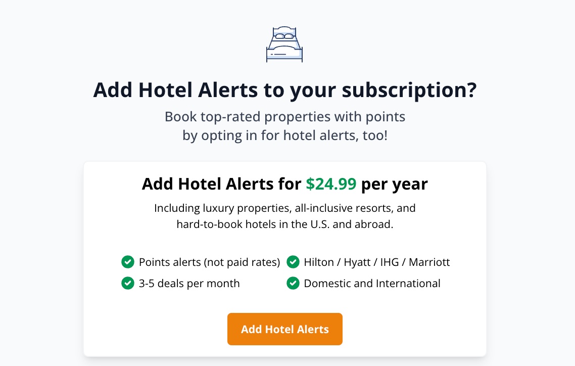 thrifty traveler add hotel alerts