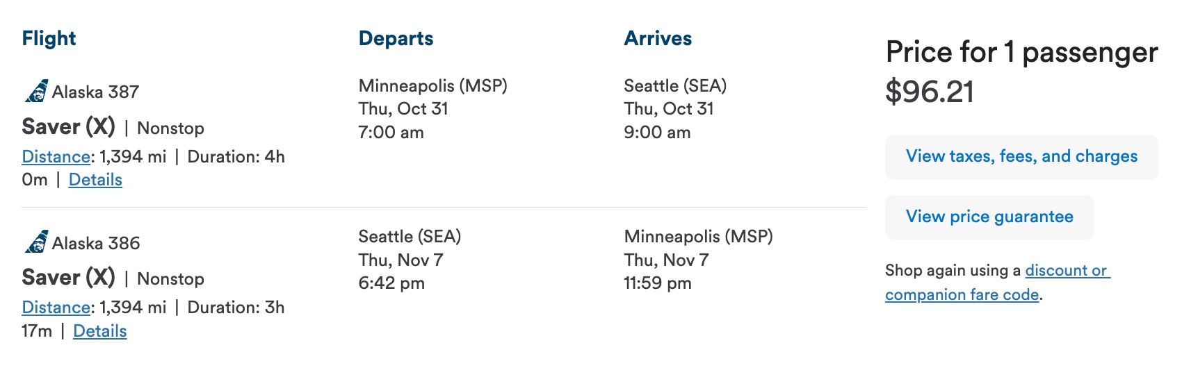 msp to seattle