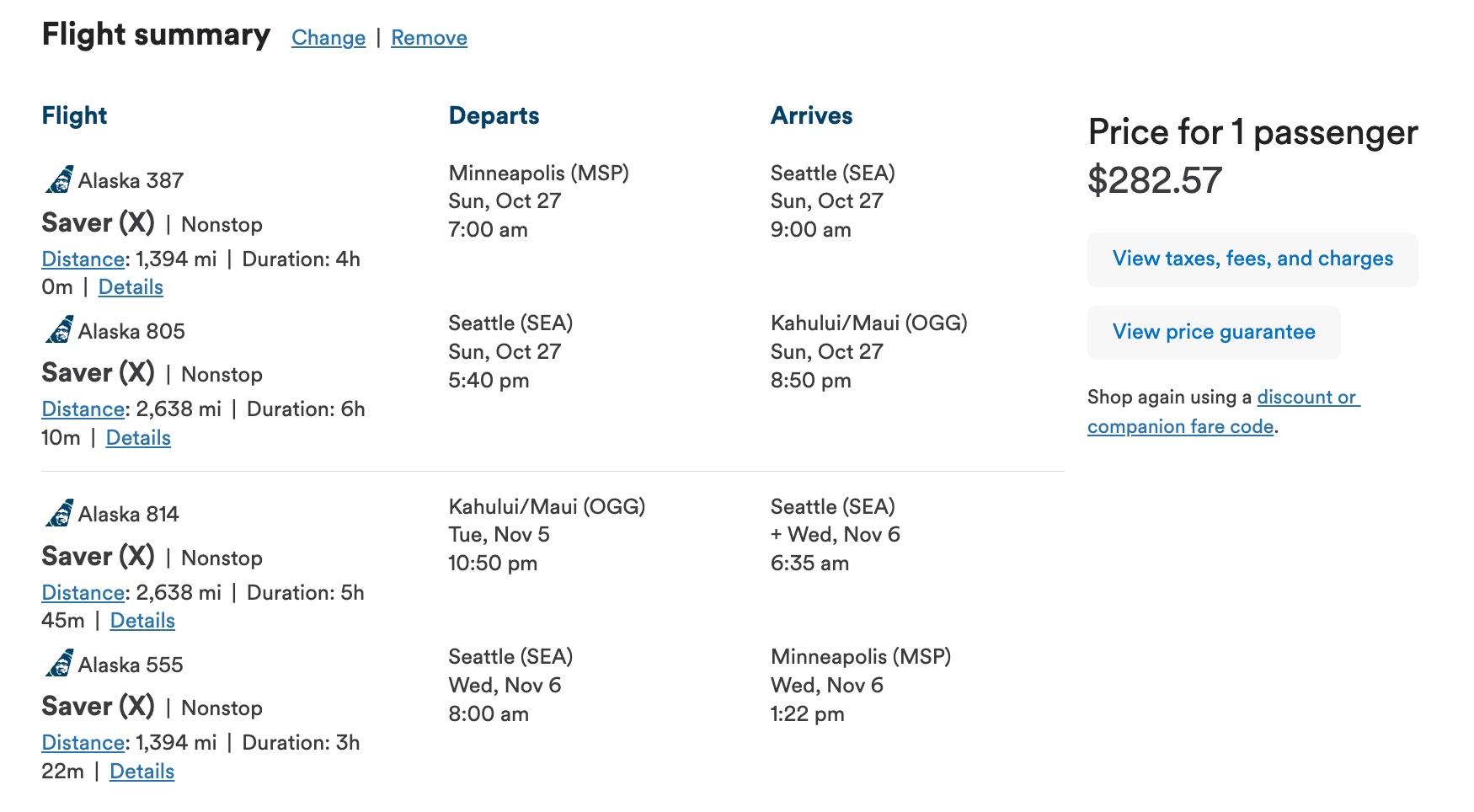 minneapolis to maui deal
