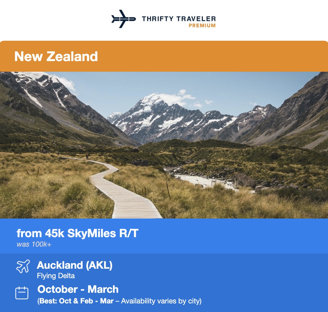 Auckland SkyMiles deal