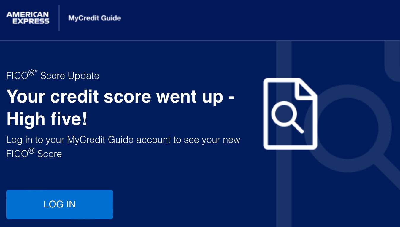 Amex Credit Score Notification