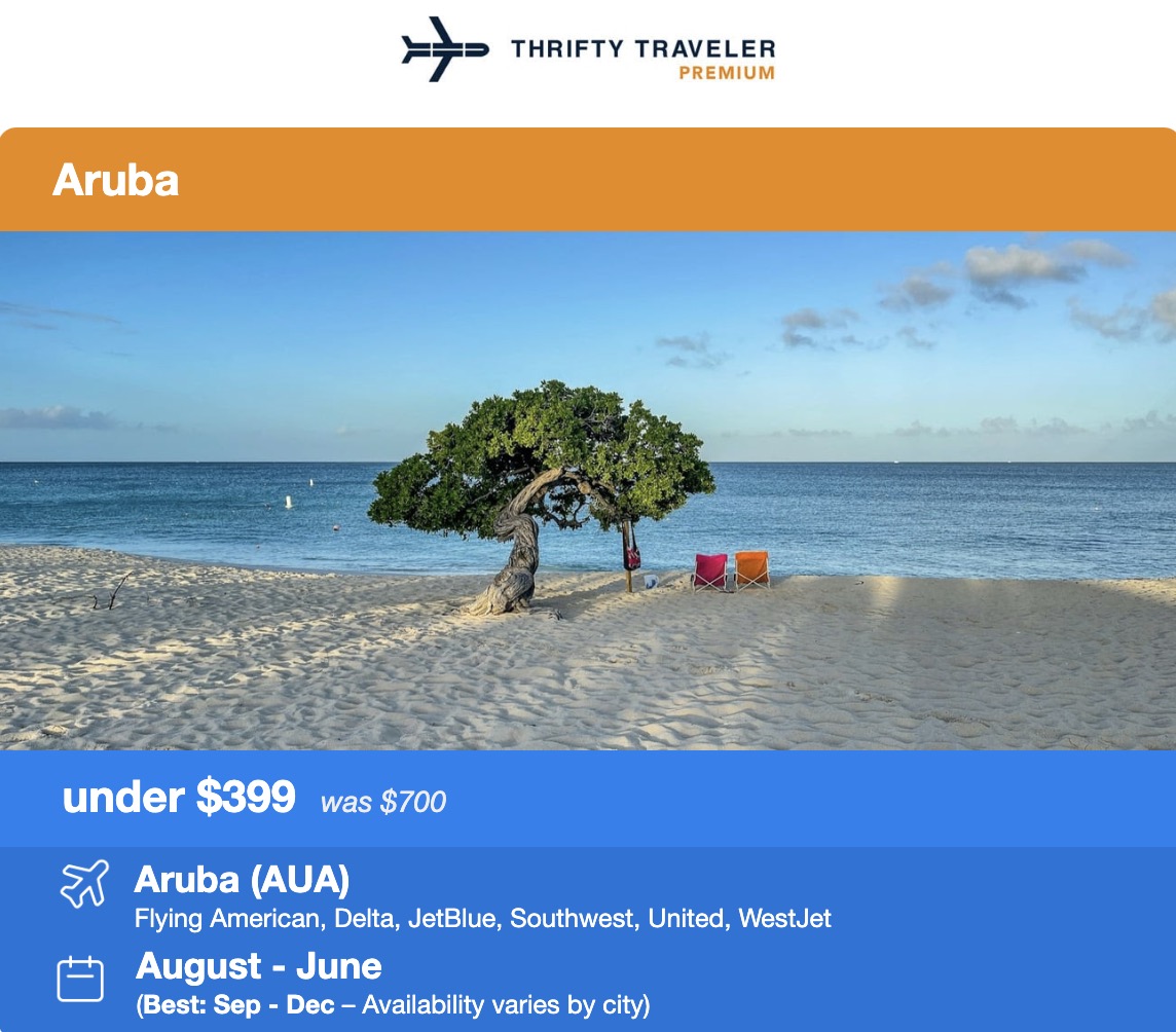 Aruba flight deal