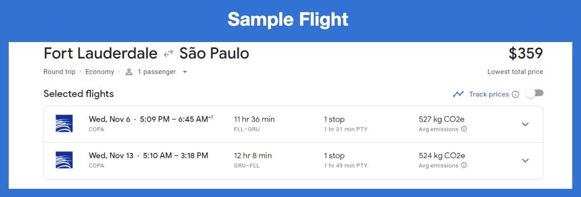 Brazil flight deal