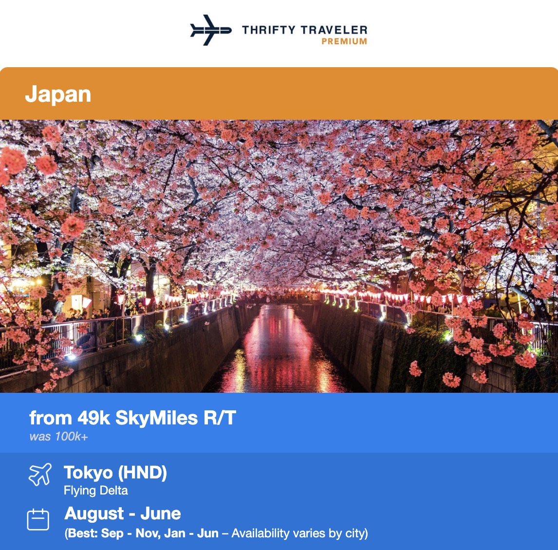 NYC to Tokyo SkyMiles