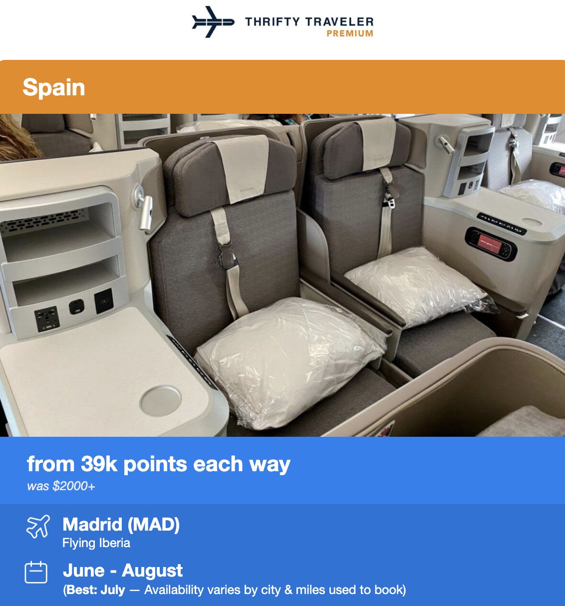 Iberia business class