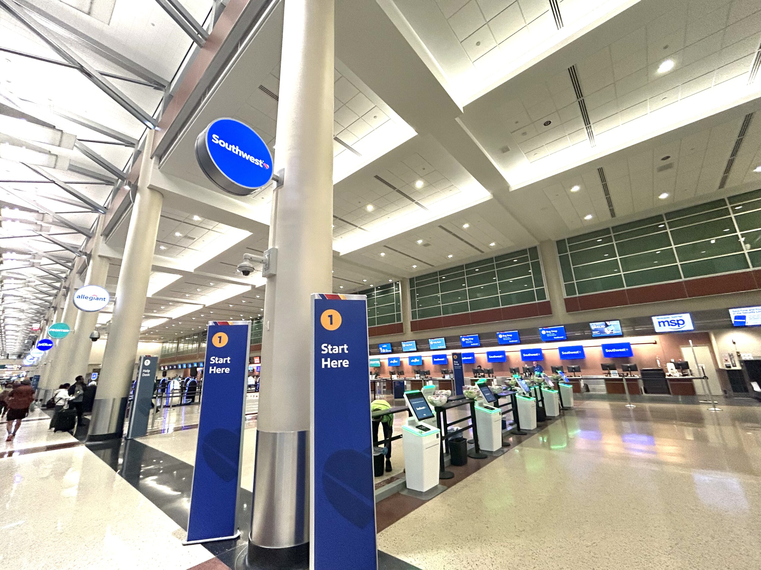Southwest check-in area