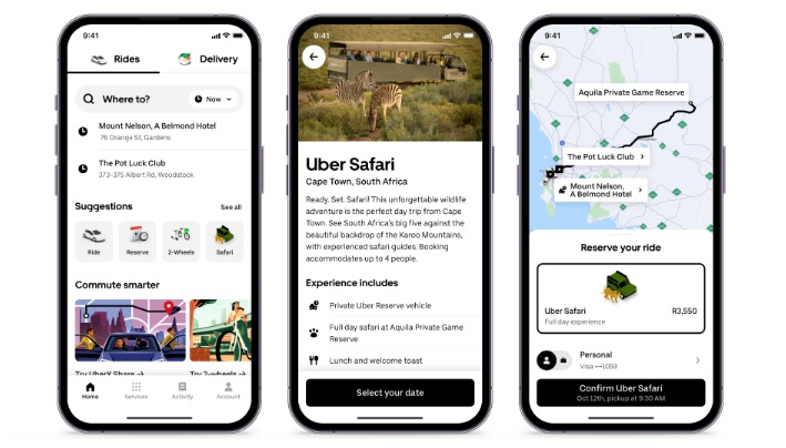 Uber Safari Screenshots