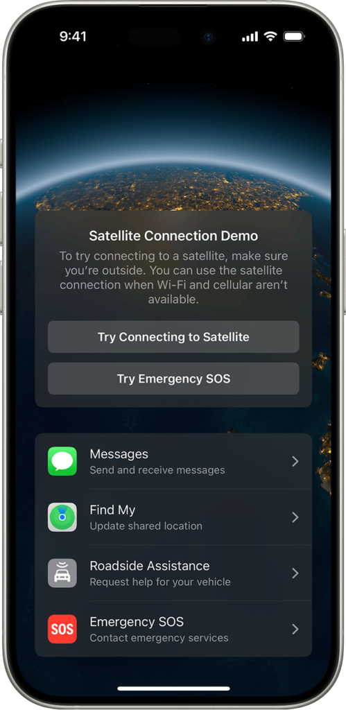apple satellite texts
