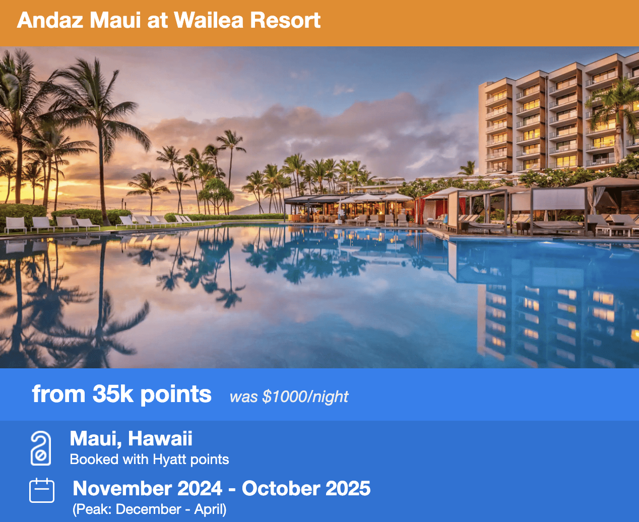 Best Hotel Alert We've Sent: Andaz Maui Thrifty Traveler Hotel Alert Email