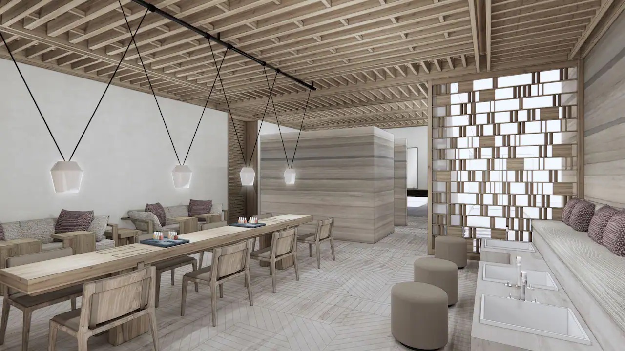 rendering of an empty nail salon 