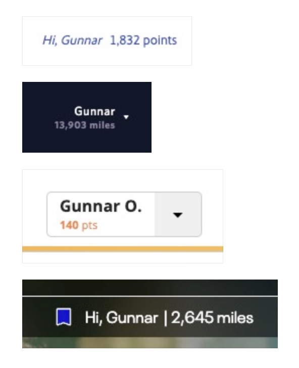 Gunnar points totals
