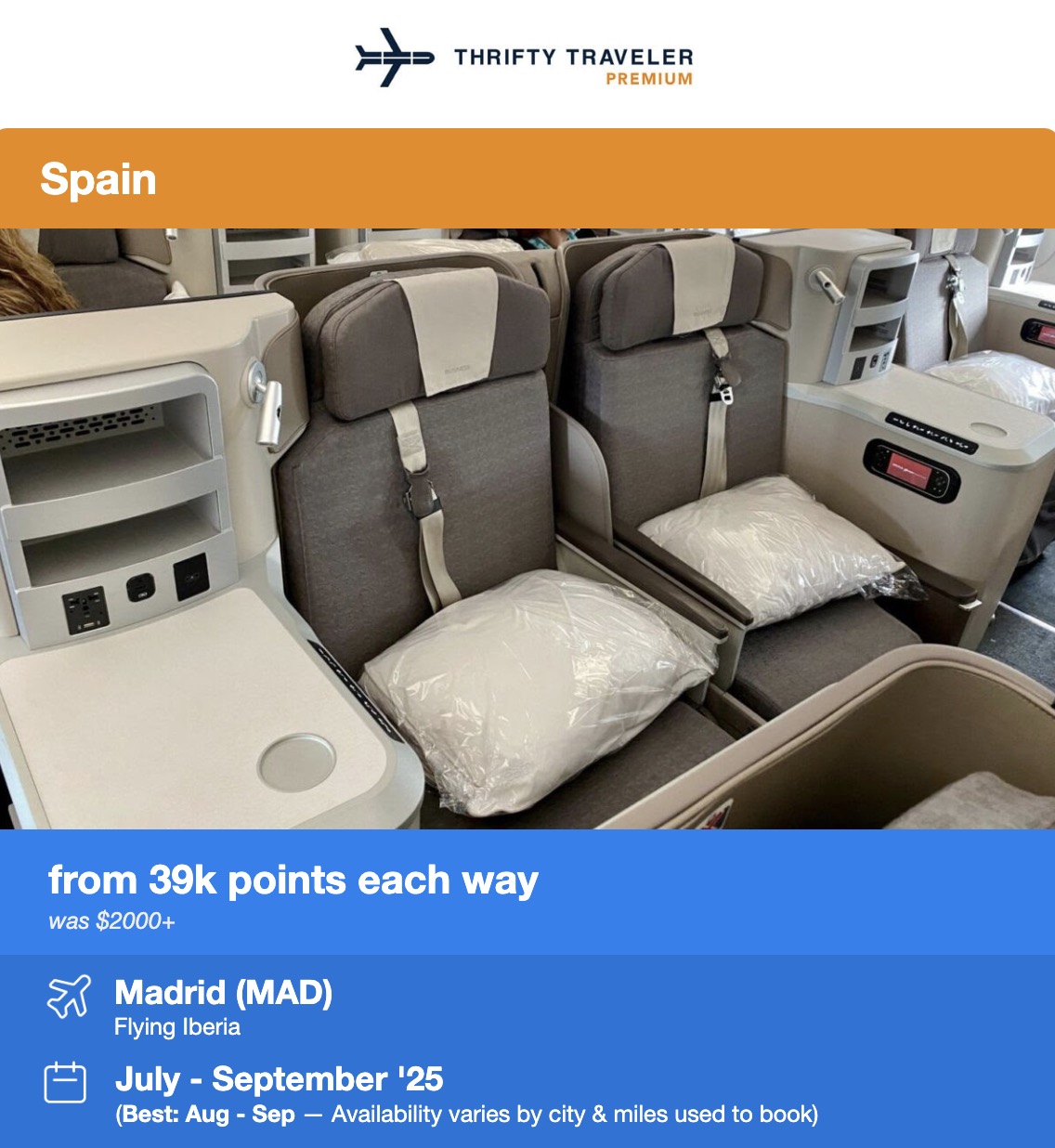 Iberia business class