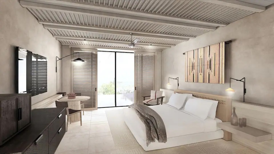 rendering of a hotel room 