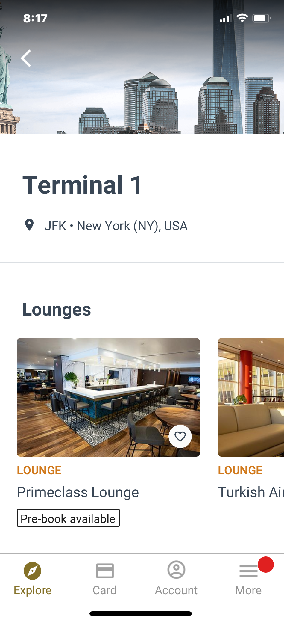 Priority Pass lounge