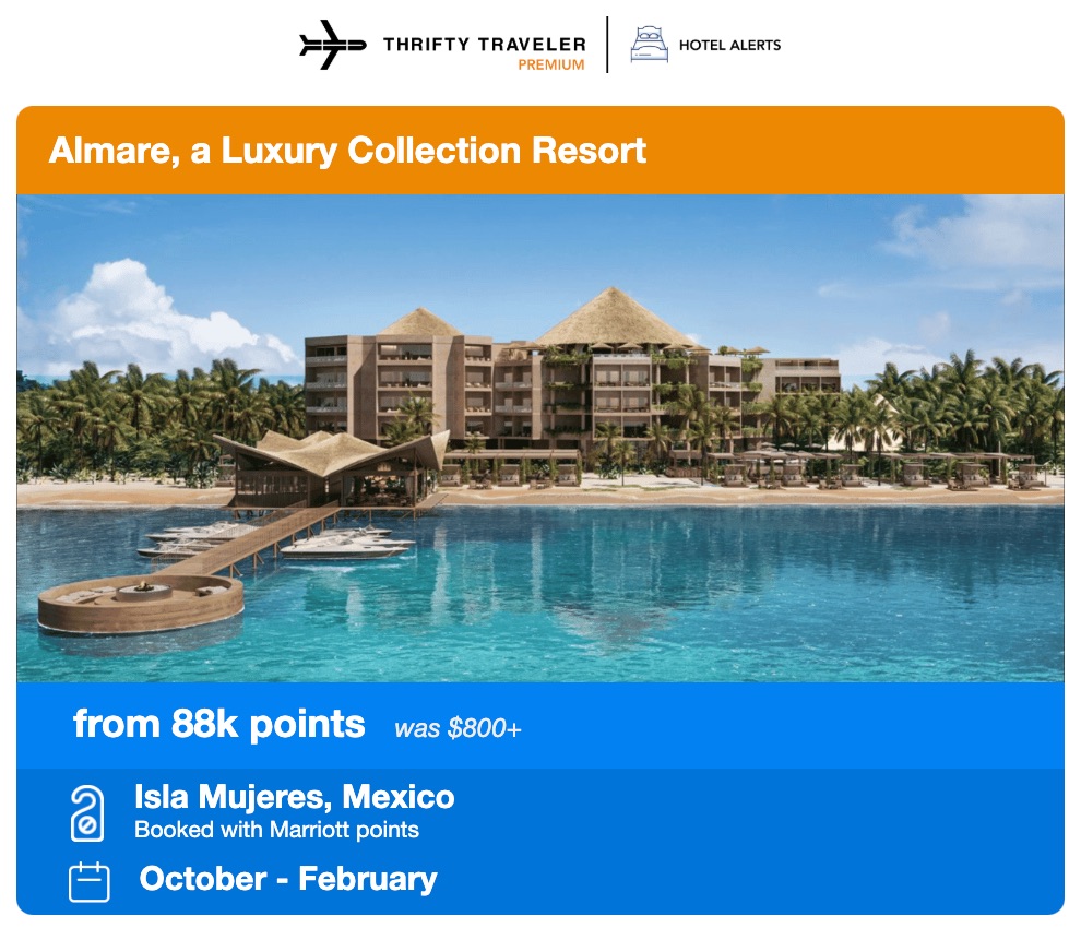 thrifty traveler hotel alert for almare resort in mexico