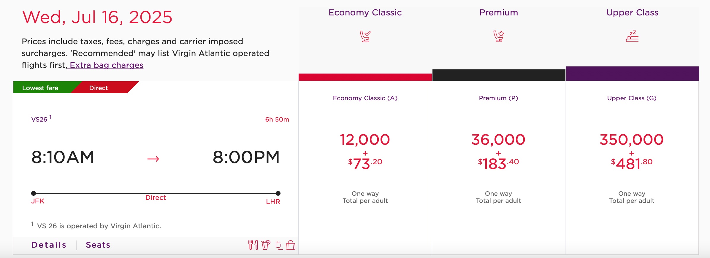 jfk to london via virgin