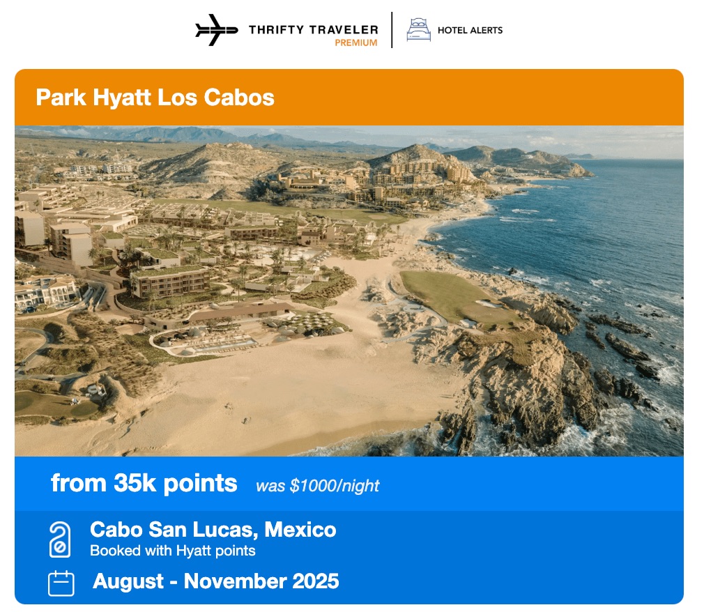 park hyatt los cabos alert from thrifty traveler