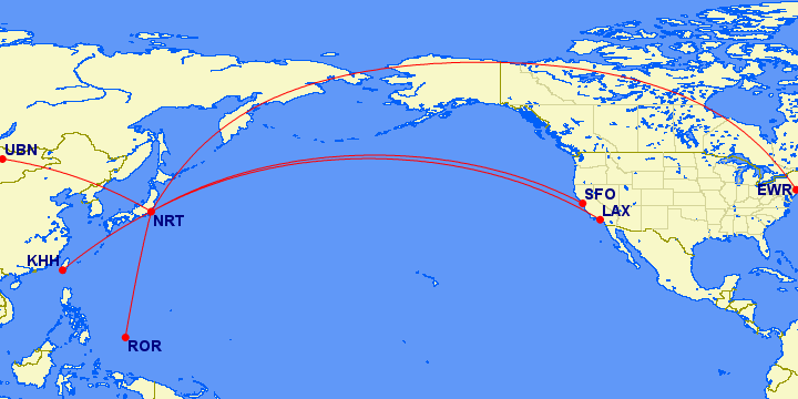united route map pacific