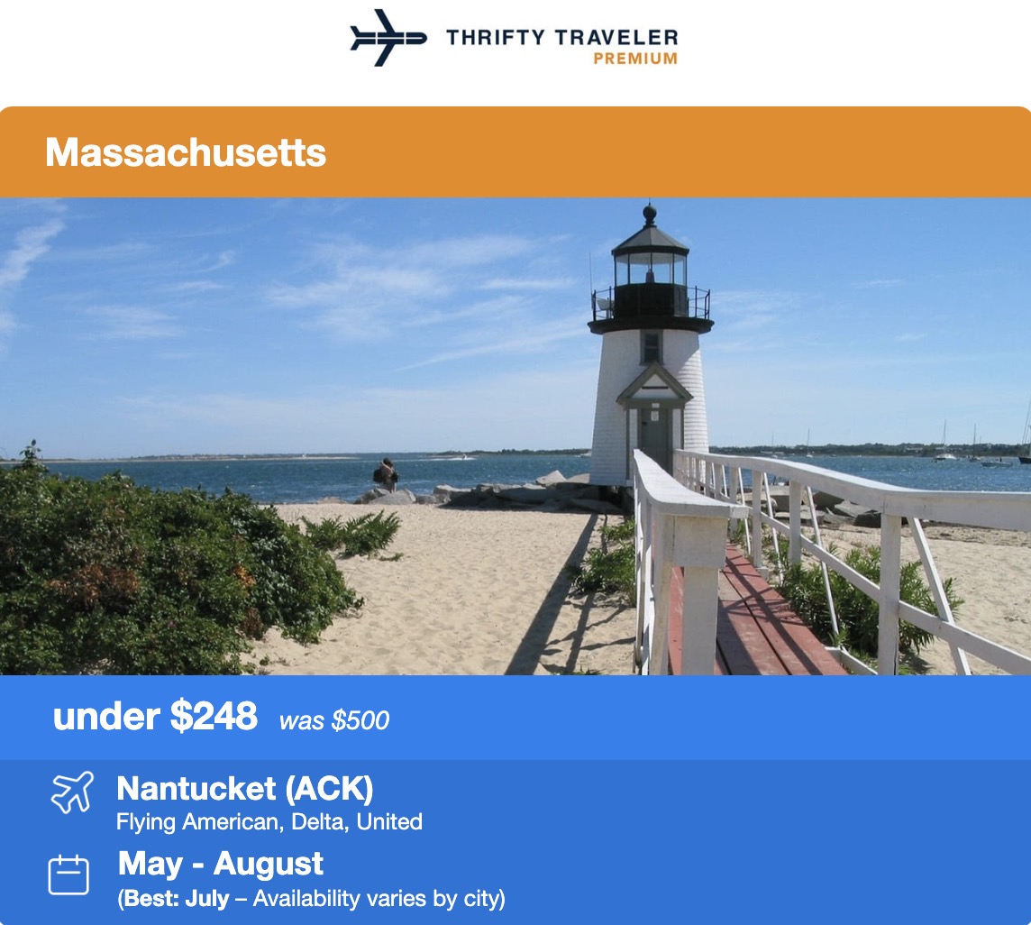 Nantucket flight deal