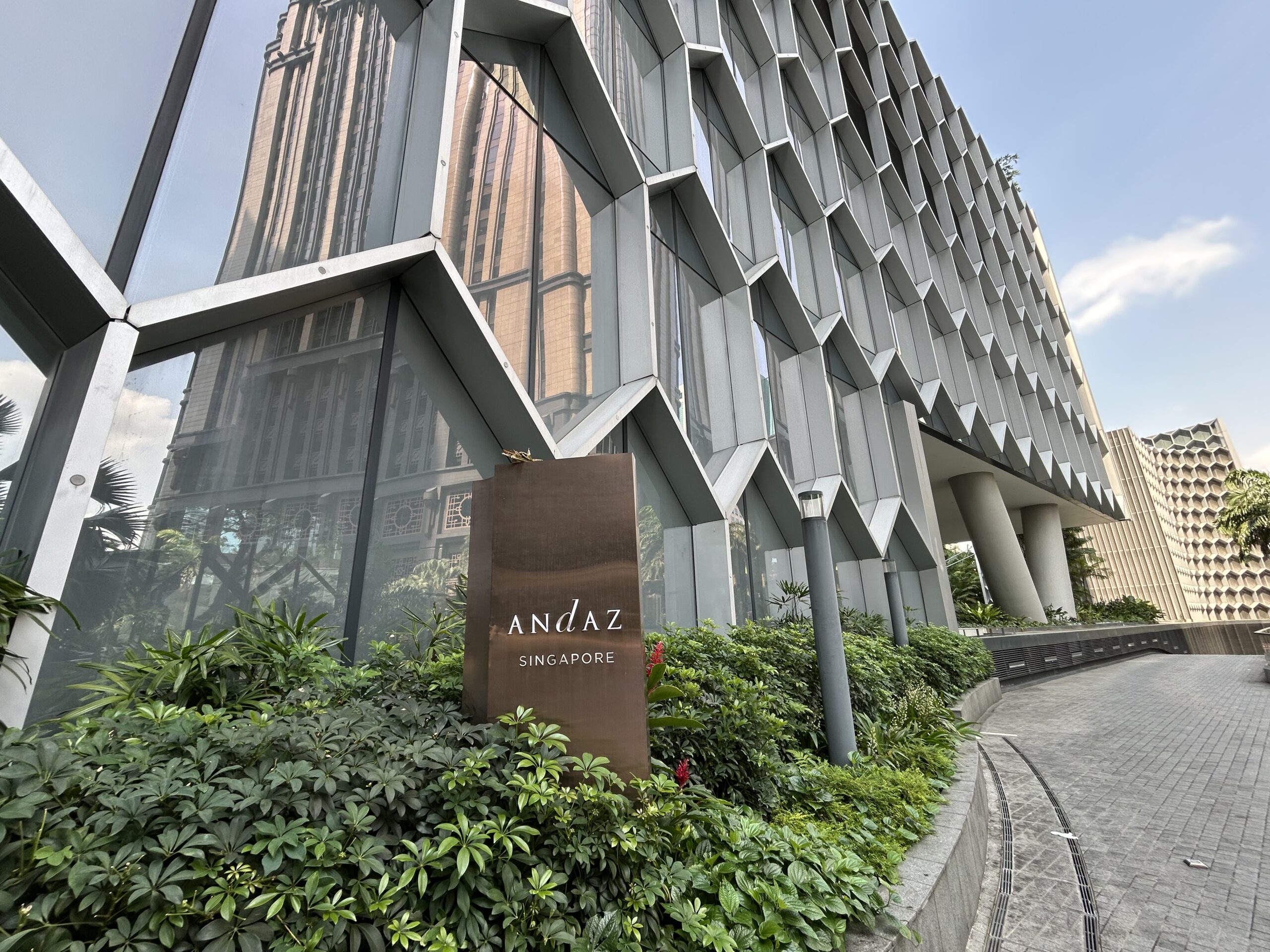 Andaz Singapore sign outside the hotel