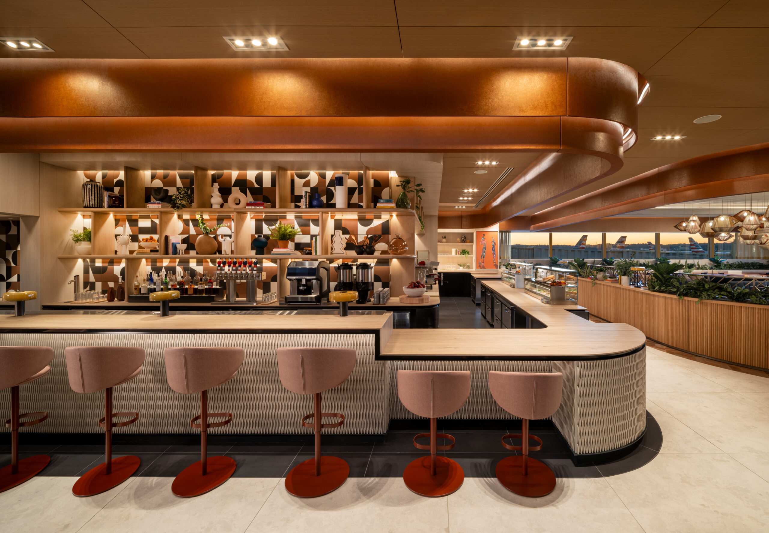 bar with stools