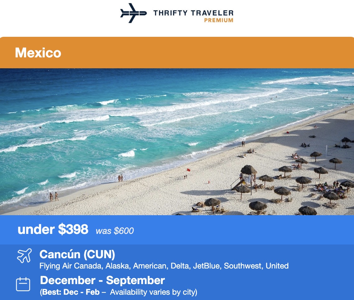 Cancun flight deal