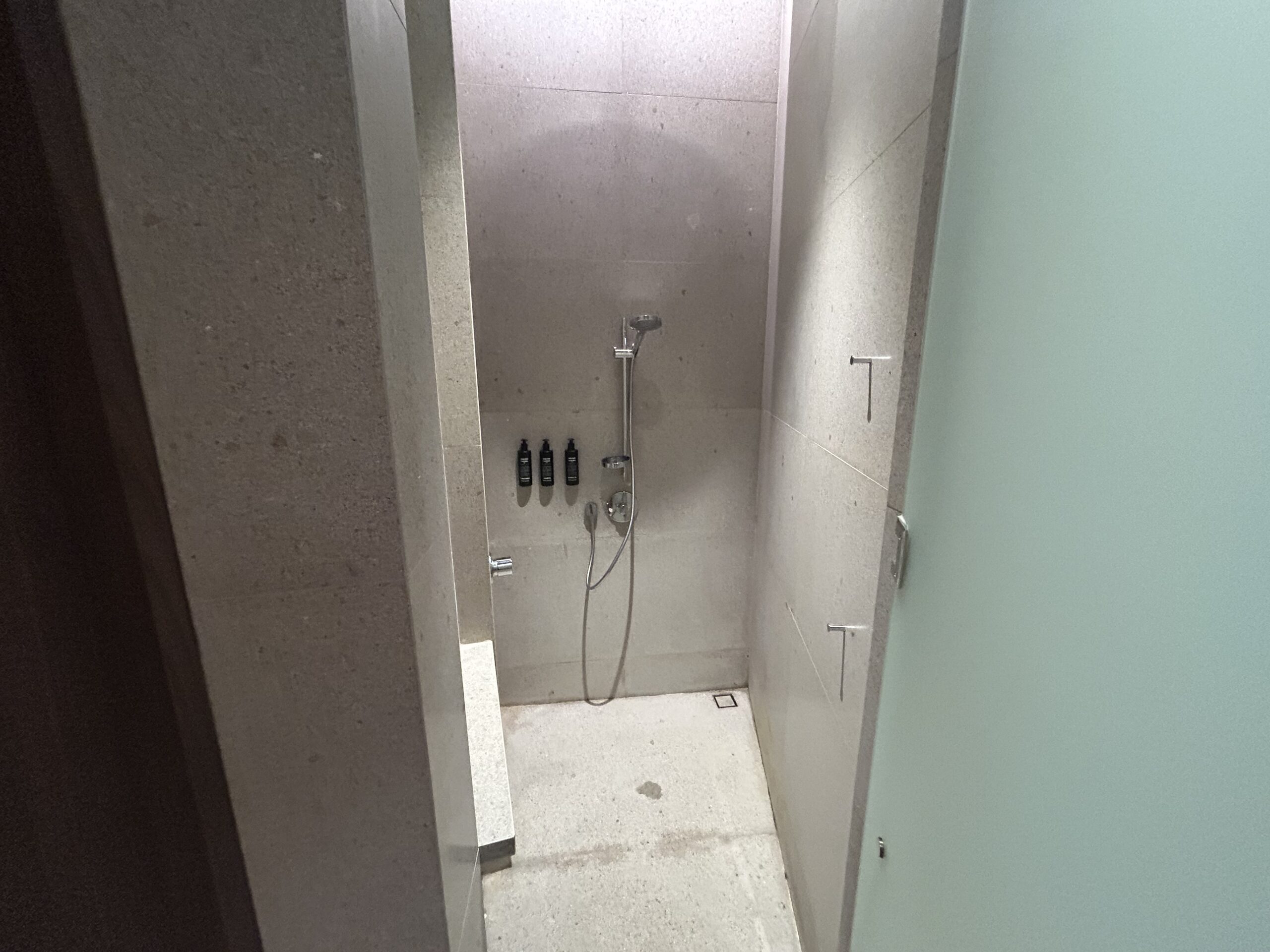 Pool changing room showers