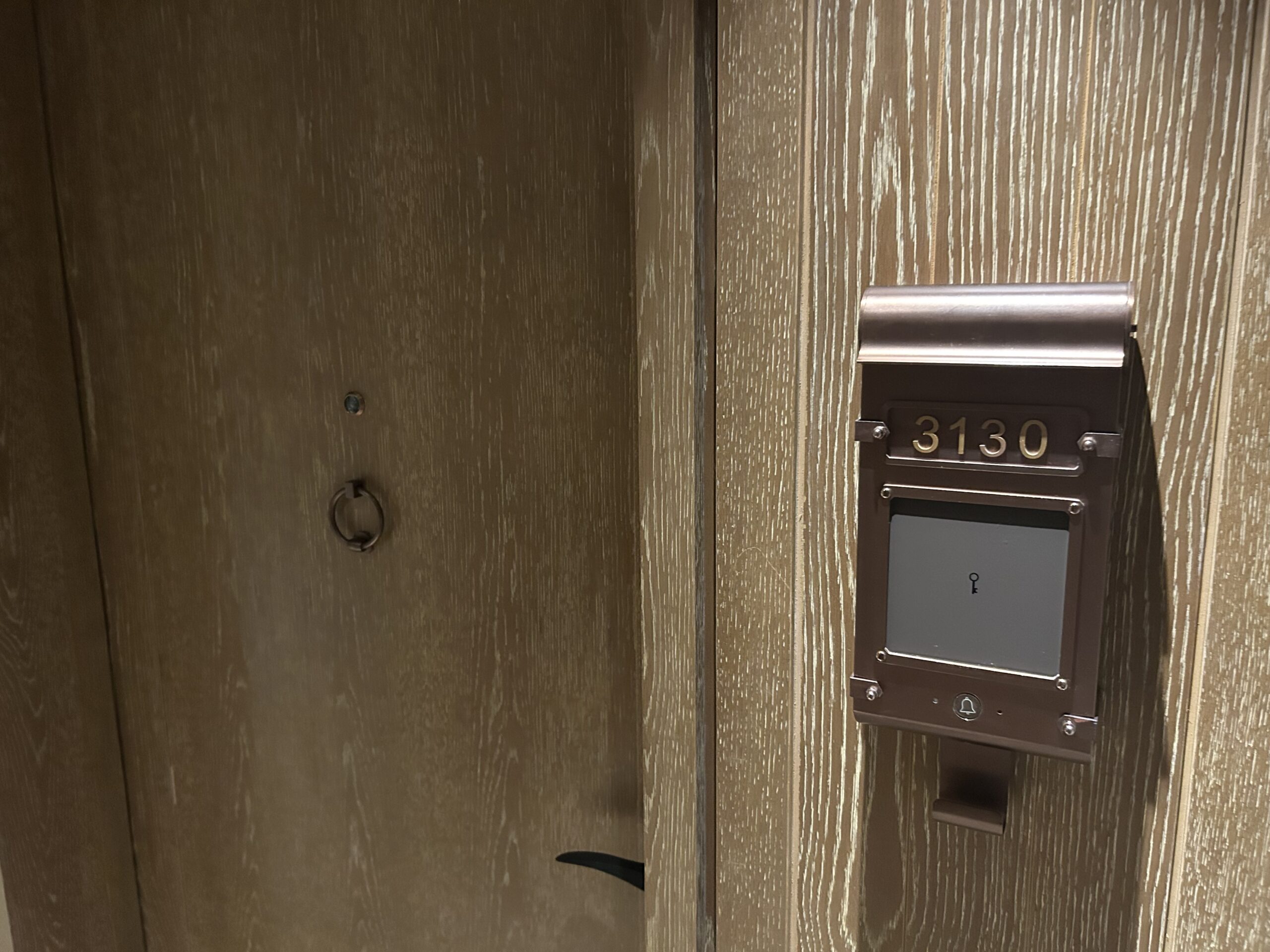 hotel room door and keypad