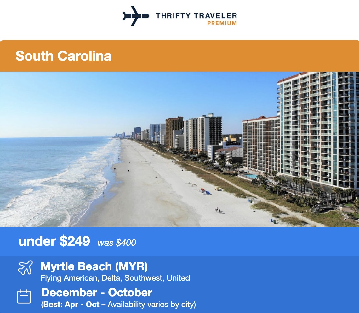 Myrtle Beach flight deal