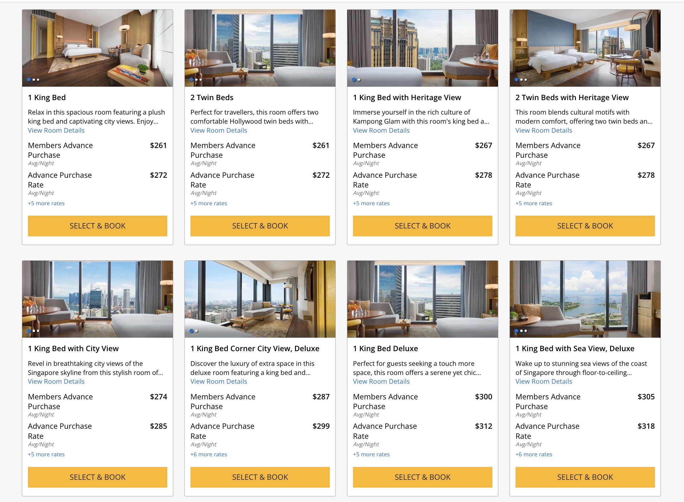 Andaz Singapore cash rates