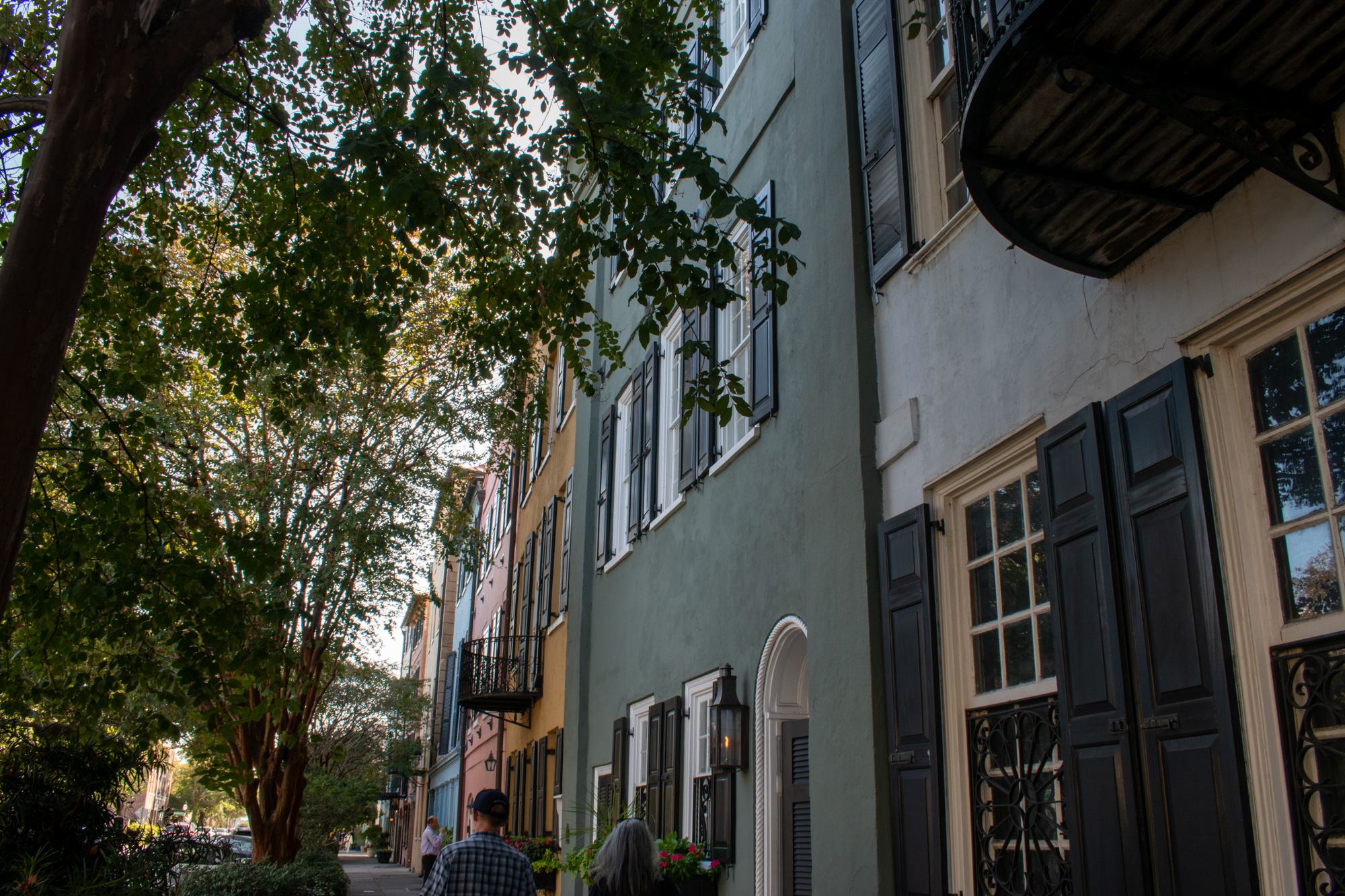 The colorful houses of Charleston's famed Rainbow Row