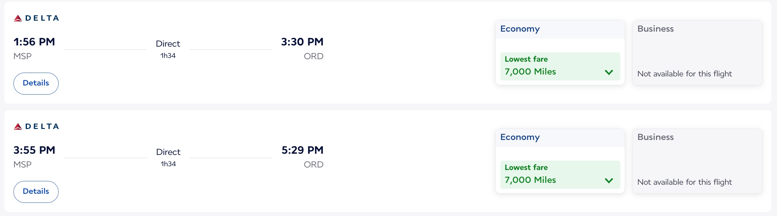 MSP-ORD award via Flying Blue