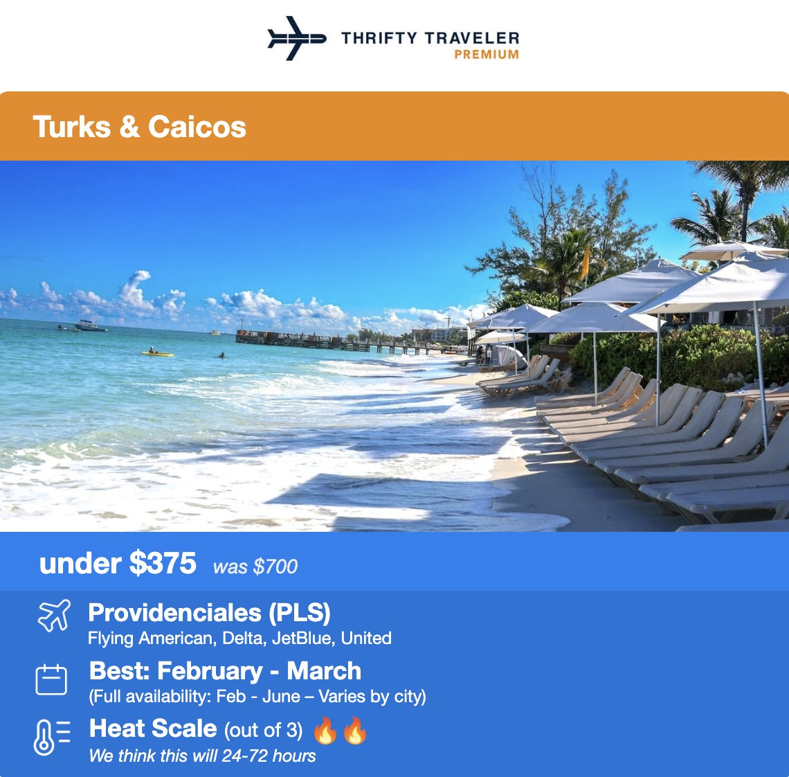 Turks & Caicos flight deal under $375 roundtrip. Was $700 roundtrip. 