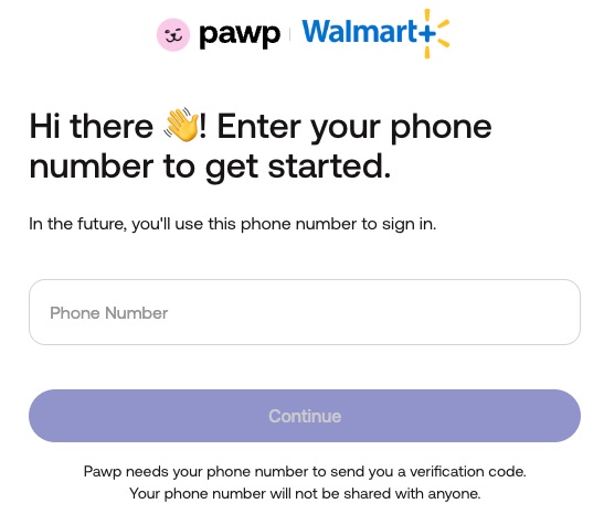 Pawp Walmart+ Enrollment