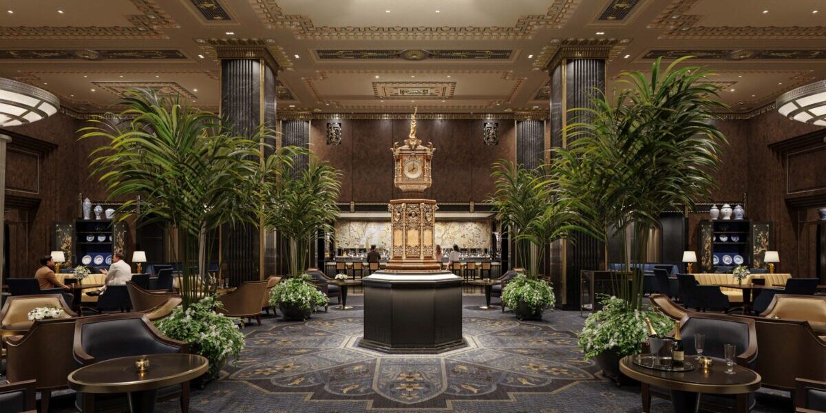 Newly renovated Waldorf Astoria New York lobby