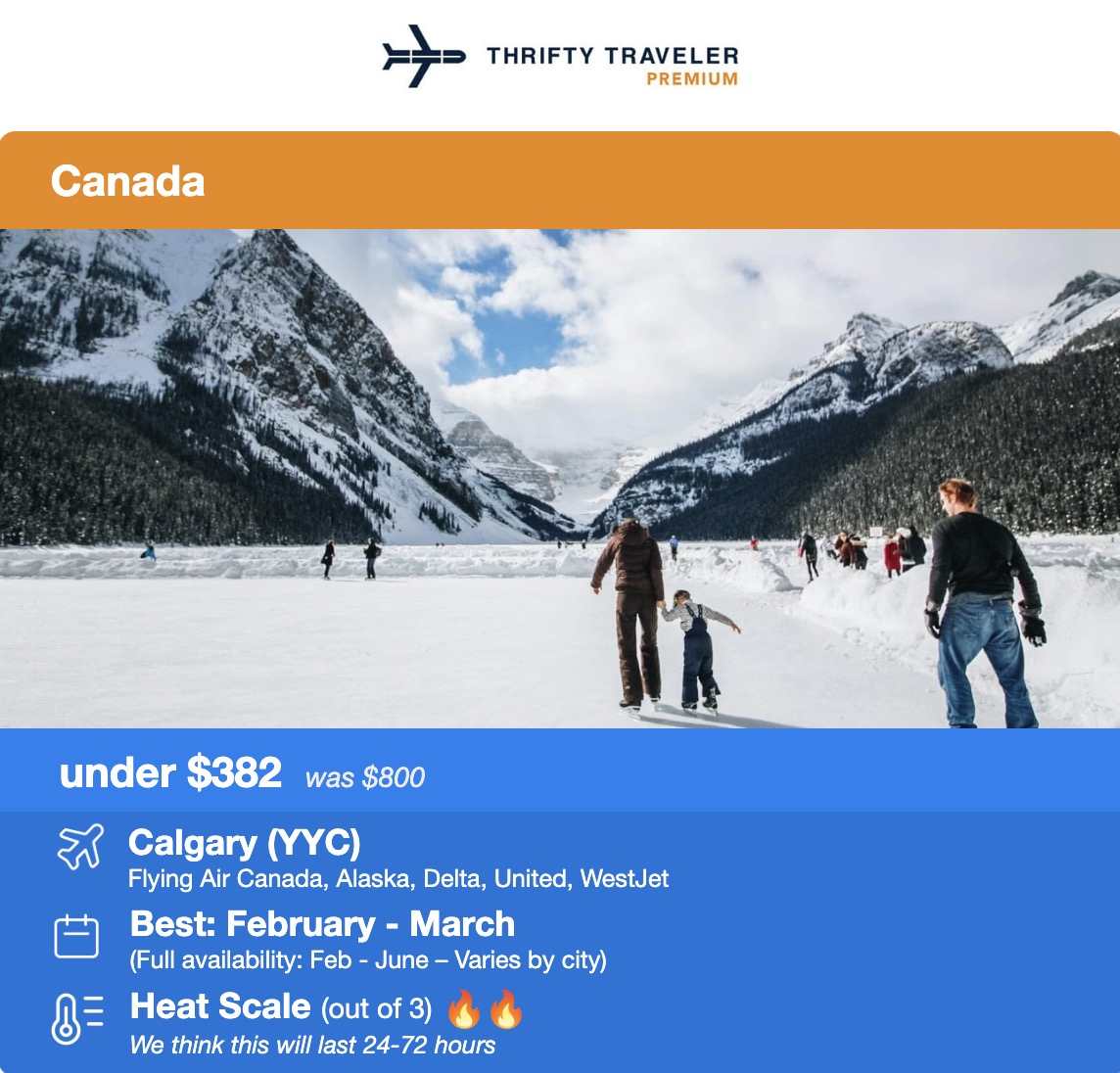 Calgary flight deal under $382 roundtrip. Was $800. 