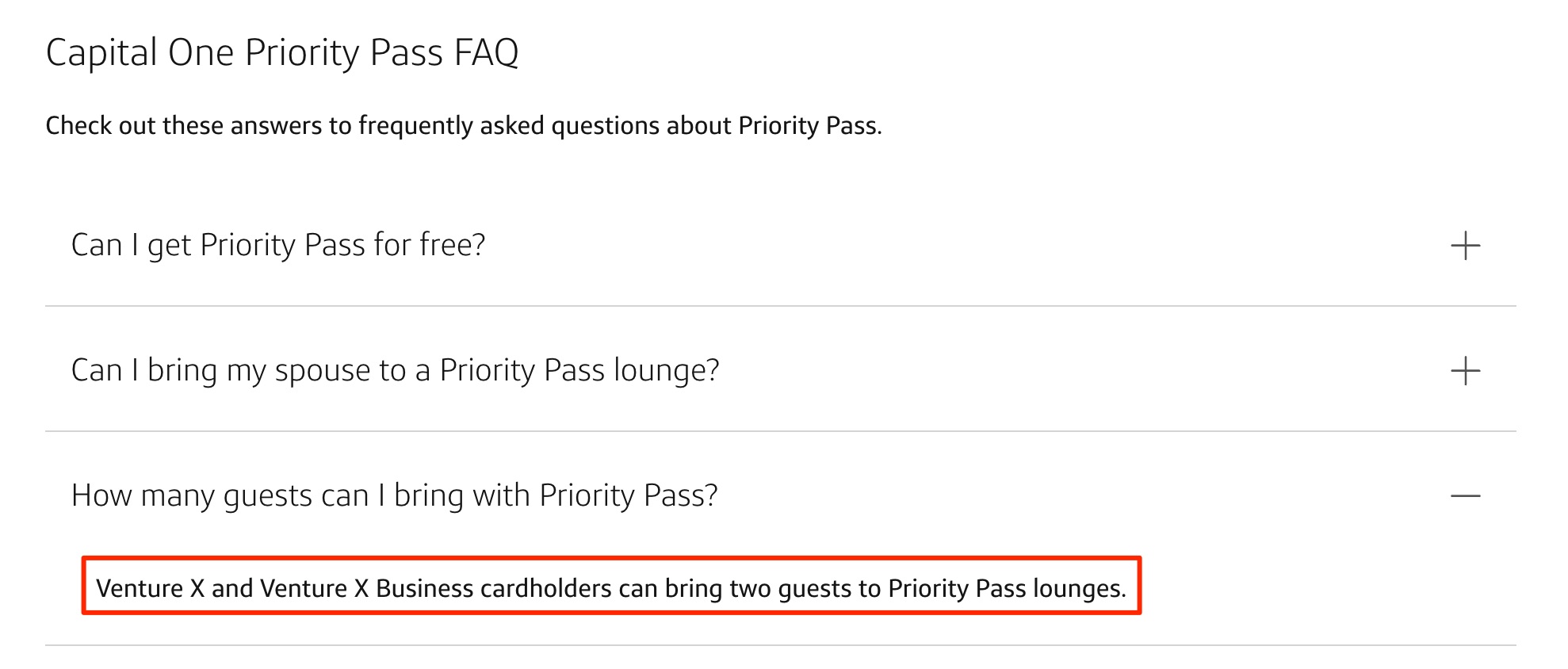capital one terms for priority pass lounges with dropdowns and text
